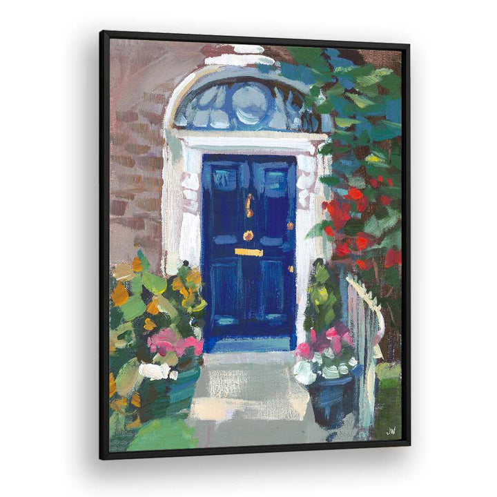 Stunning BLUE DOOR, FLORAL FLOWER PAINTINGS enhance your space with vibrant colors and art nouveau inspiration.