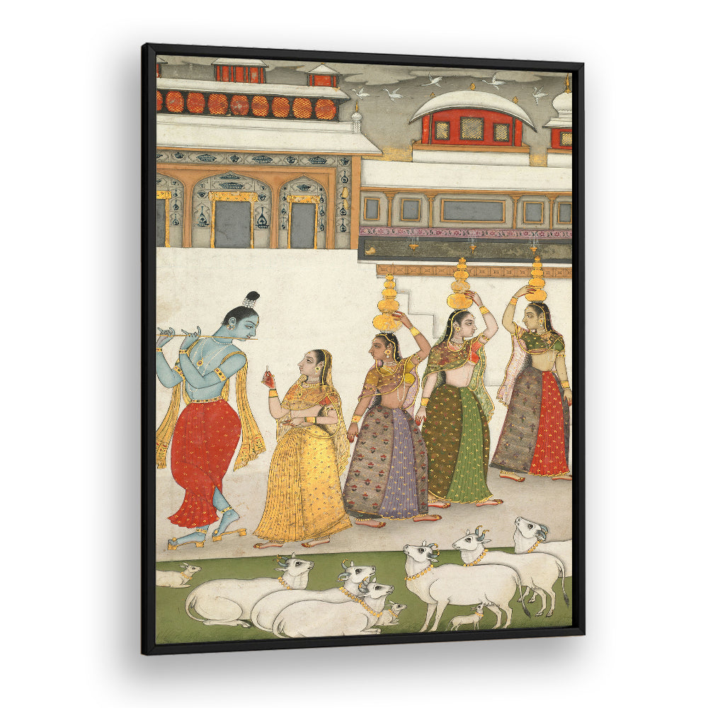 KRISHNA , INDIAN ART PAINTINGS