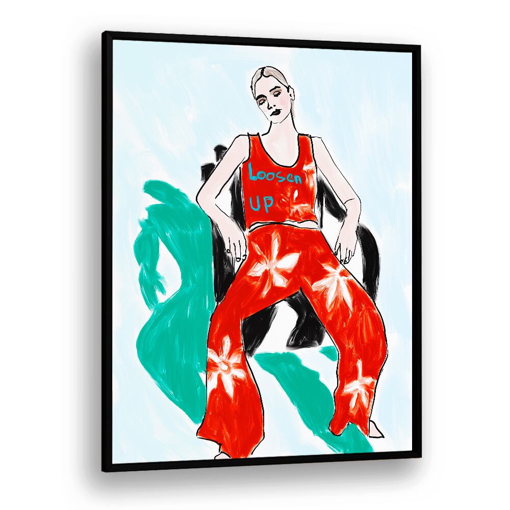 Stylish relaxed figure in vibrant attire, showcasing artistry from the RELAXED FIGURE, PORTRAITS collection.