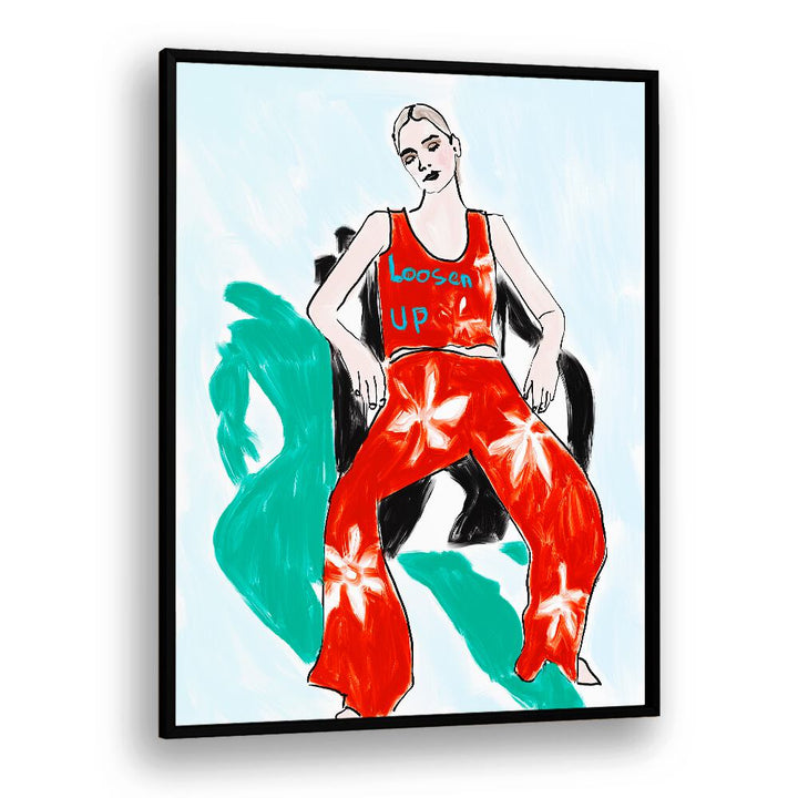 Stylish relaxed figure in vibrant attire, showcasing artistry from the RELAXED FIGURE, PORTRAITS collection.