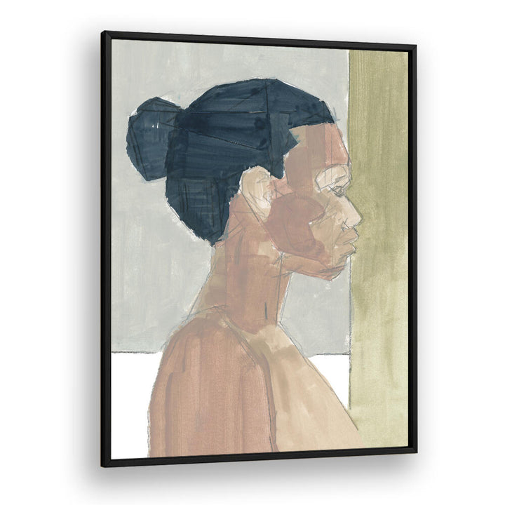 Elegant profile of a woman in FEMALE PORTRAIT III, PORTRAITS & FIGURATIVE ILLUSTRATIONS, showcasing exquisite artistry.