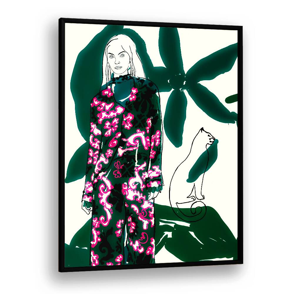 Elegant illustration from CATWALK NO XVIII, PORTRAITS & FIGURATIVE ILLUSTRATIONS, showcasing modern fashion artistry.