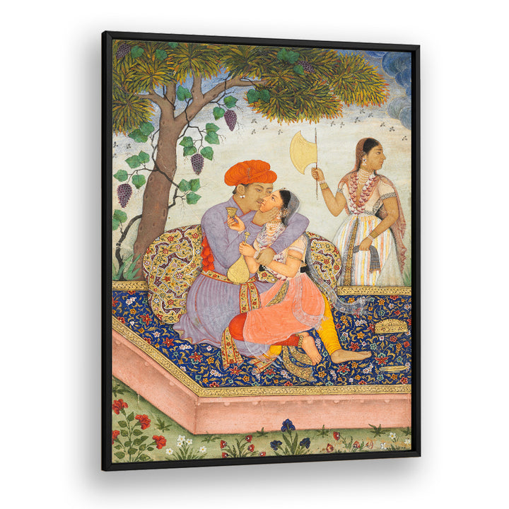 LOVERS EMBRACING , INDIAN ART PAINTINGS