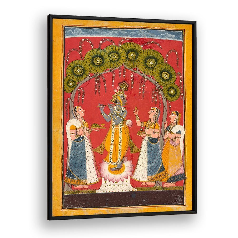 KRISHNA FLUTING FOLIO , INDIAN ART PAINTINGS