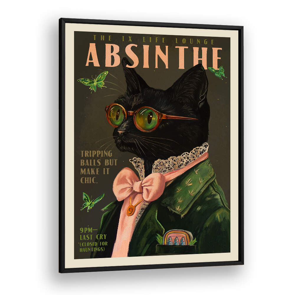 ABSINTHE CAT ALCOHOL , BAR & CAFE ART