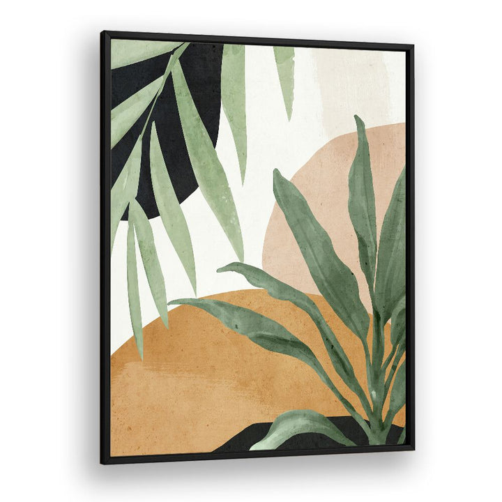ABSTRACT  TROPICAL LEAVES V , BOHO ART PAINTINGS