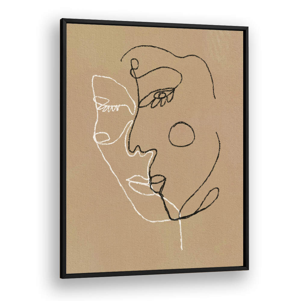 ABSTRACT FACES , LINE ART PAINTINGS