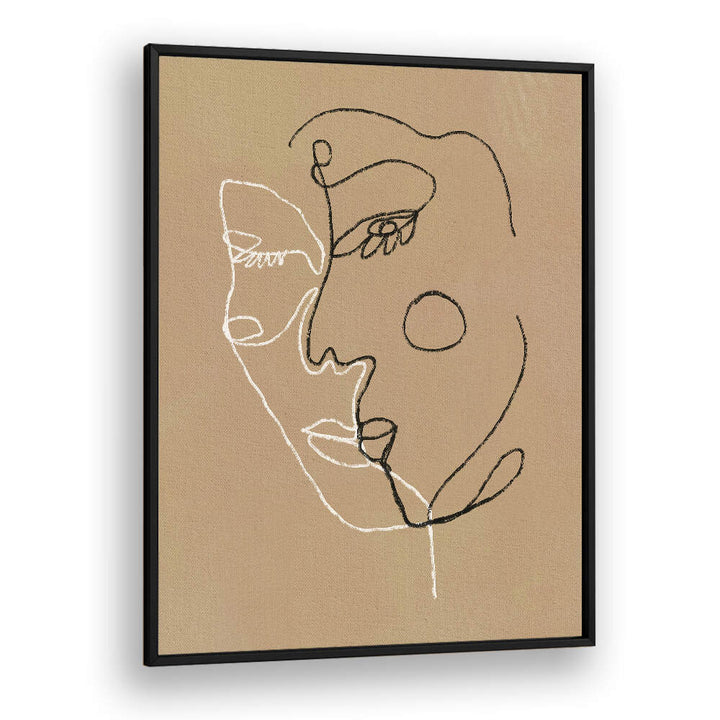 ABSTRACT FACES , LINE ART PAINTINGS