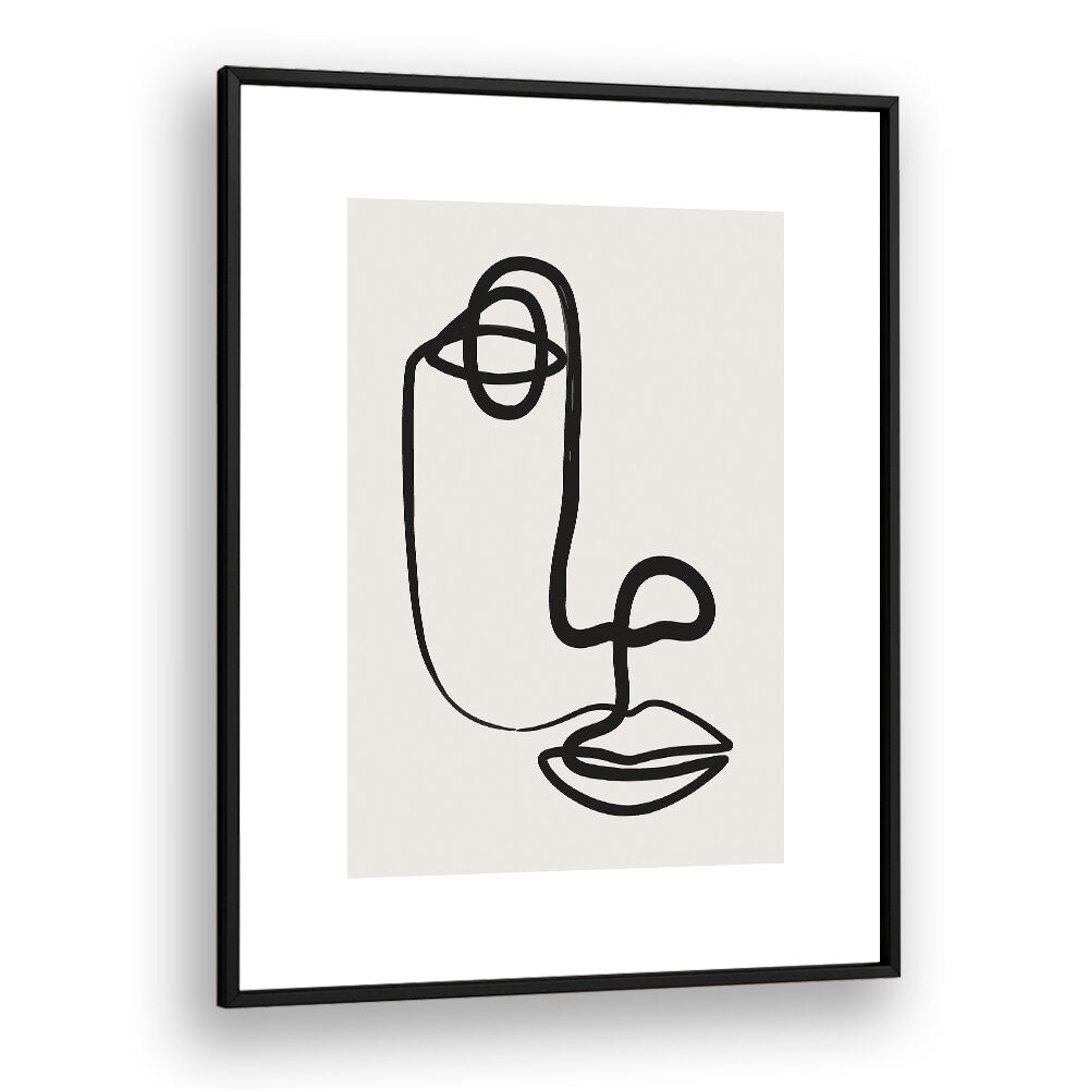 ABSTRACT FACE I , LINE ART PAINTINGS