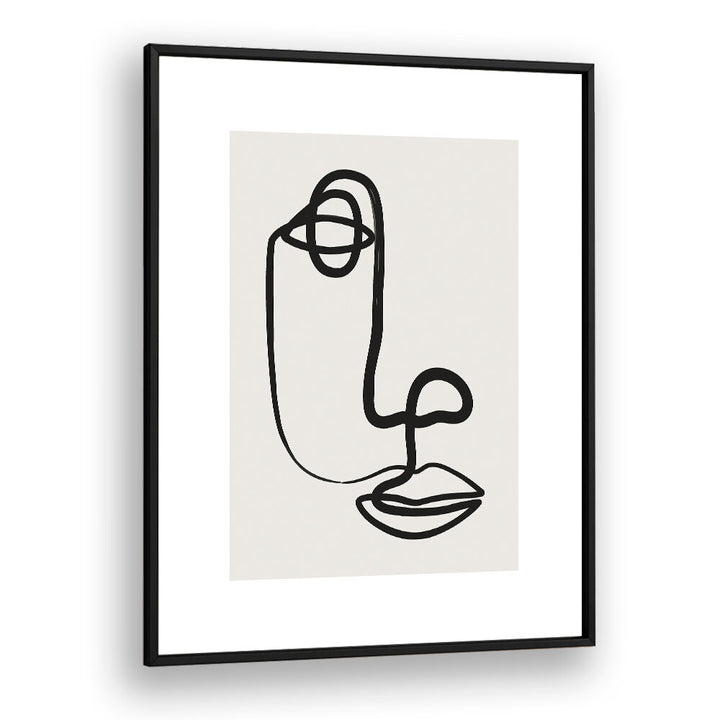 ABSTRACT FACE I , LINE ART PAINTINGS