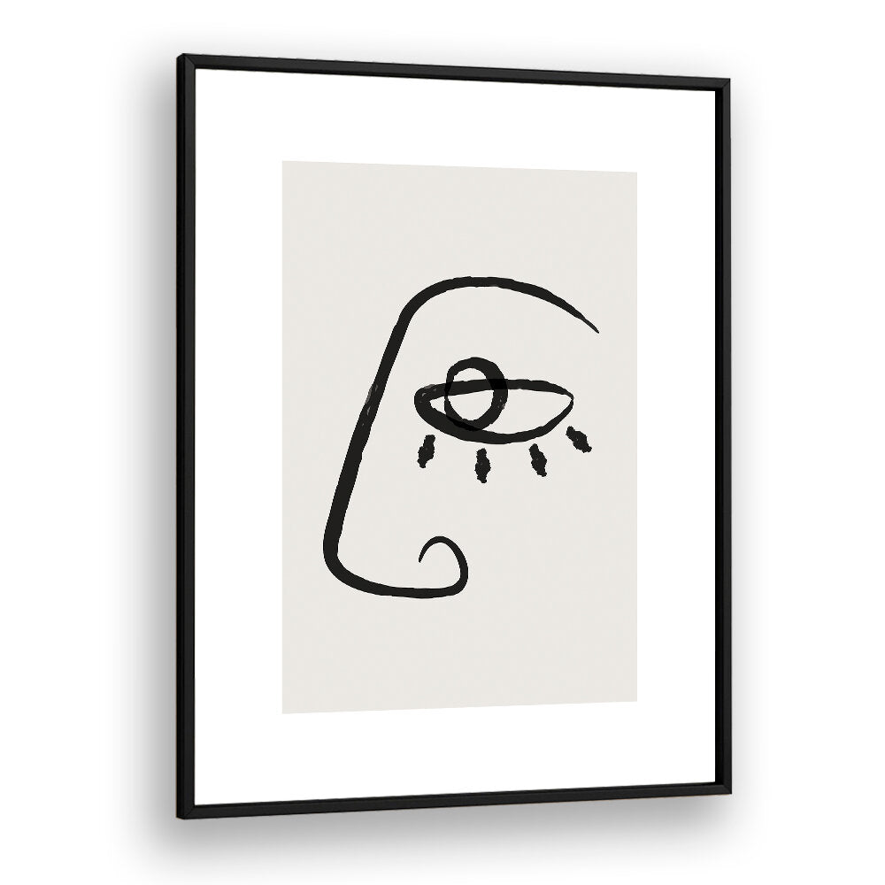 ABSTRACT FACE II , LINE ART PAINTINGS