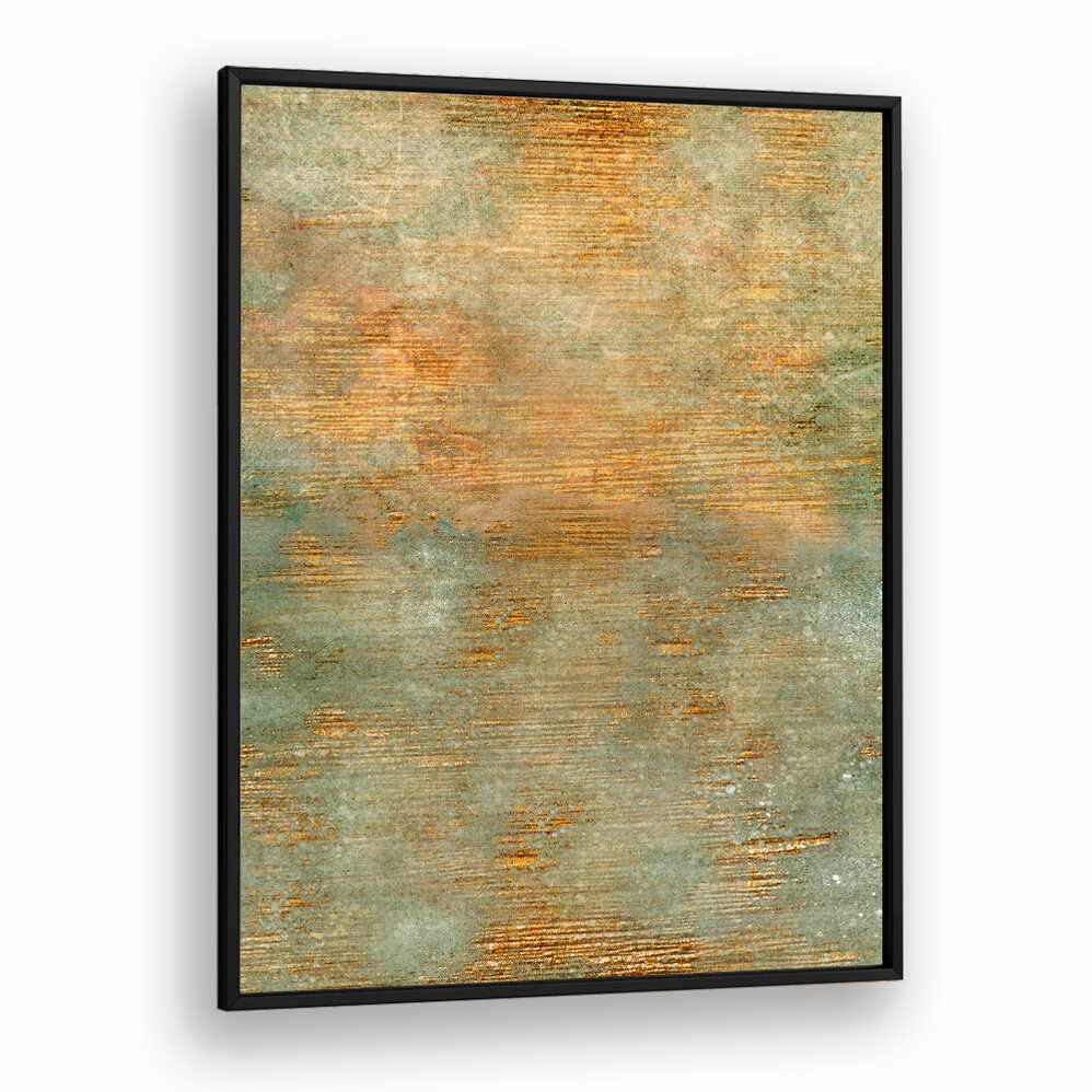 ABSTRACT GREEN GOLD ART , ABSTRACT PAINTINGS