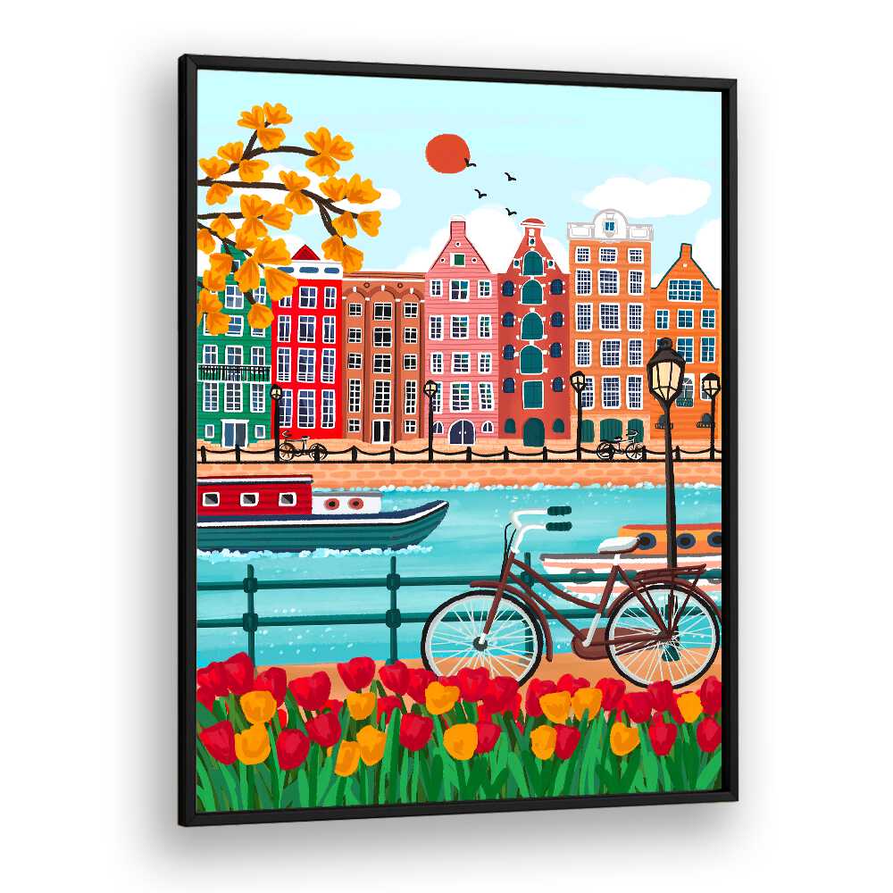 AMSTERDAM CANAL-SIDE CHARM ,TRAVEL POSTERS