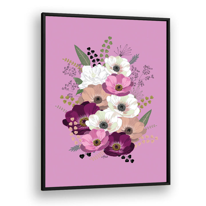 ANEMONES FLORAL BOUQUET PURPLE