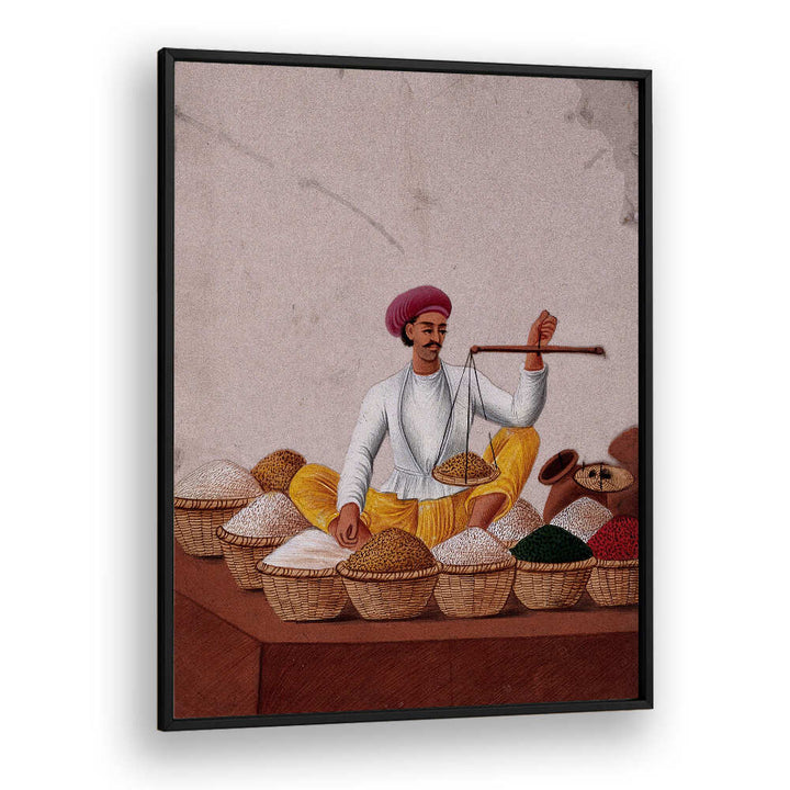 A SHOPKEEPER WEIGHING PULSES