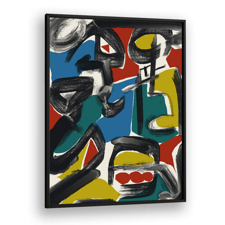 BLACK BRUSHSTROKES BLOCKS , ABSTRACT PAINTINGS