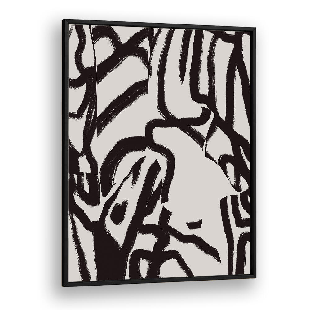 BLACK LINE IN GREY , ABSTRACT PAINTINGS