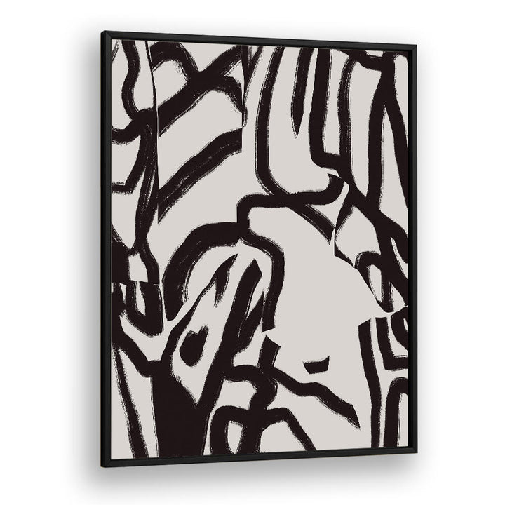 BLACK LINE IN GREY , ABSTRACT PAINTINGS