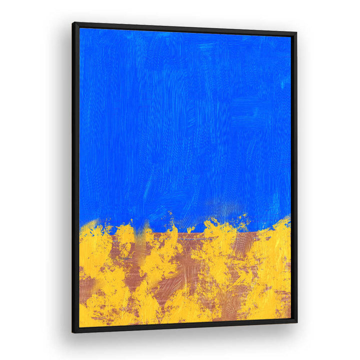 BLUE & YELLOW BRUSHSTROKES , ABSTRACT PAINTINGS