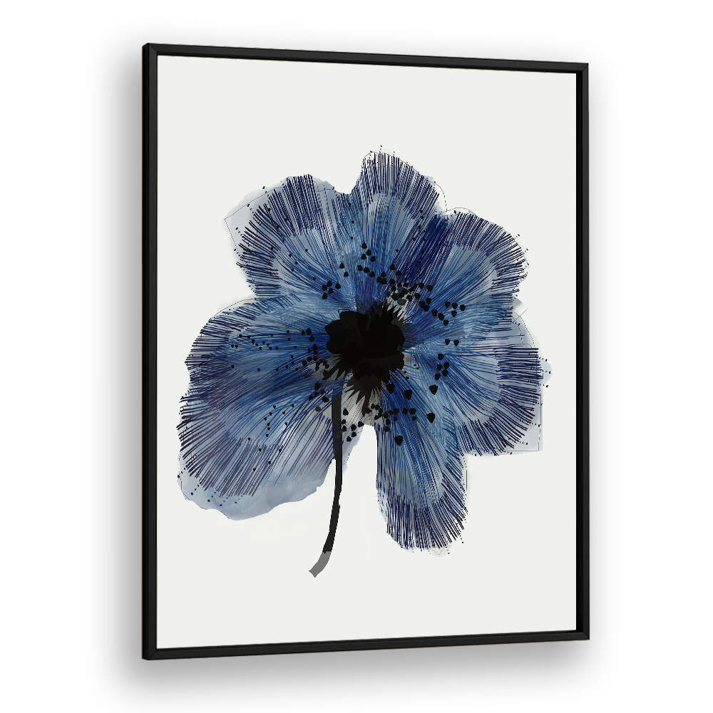 BLUE FLOWER II , FLORAL FLOWER PAINTINGS