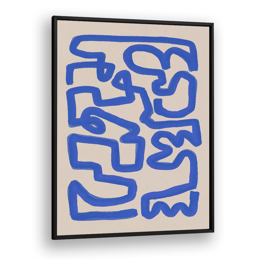 BOLD BLUE LINES , LINE ART PAINTINGS