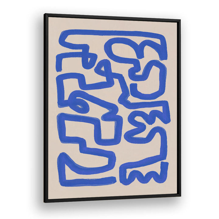 BOLD BLUE LINES , LINE ART PAINTINGS