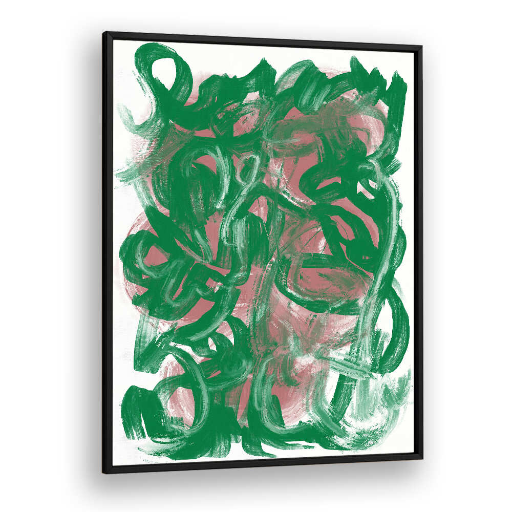 CHAOS GREEN LARGE, ABSTRACT PAINTINGS
