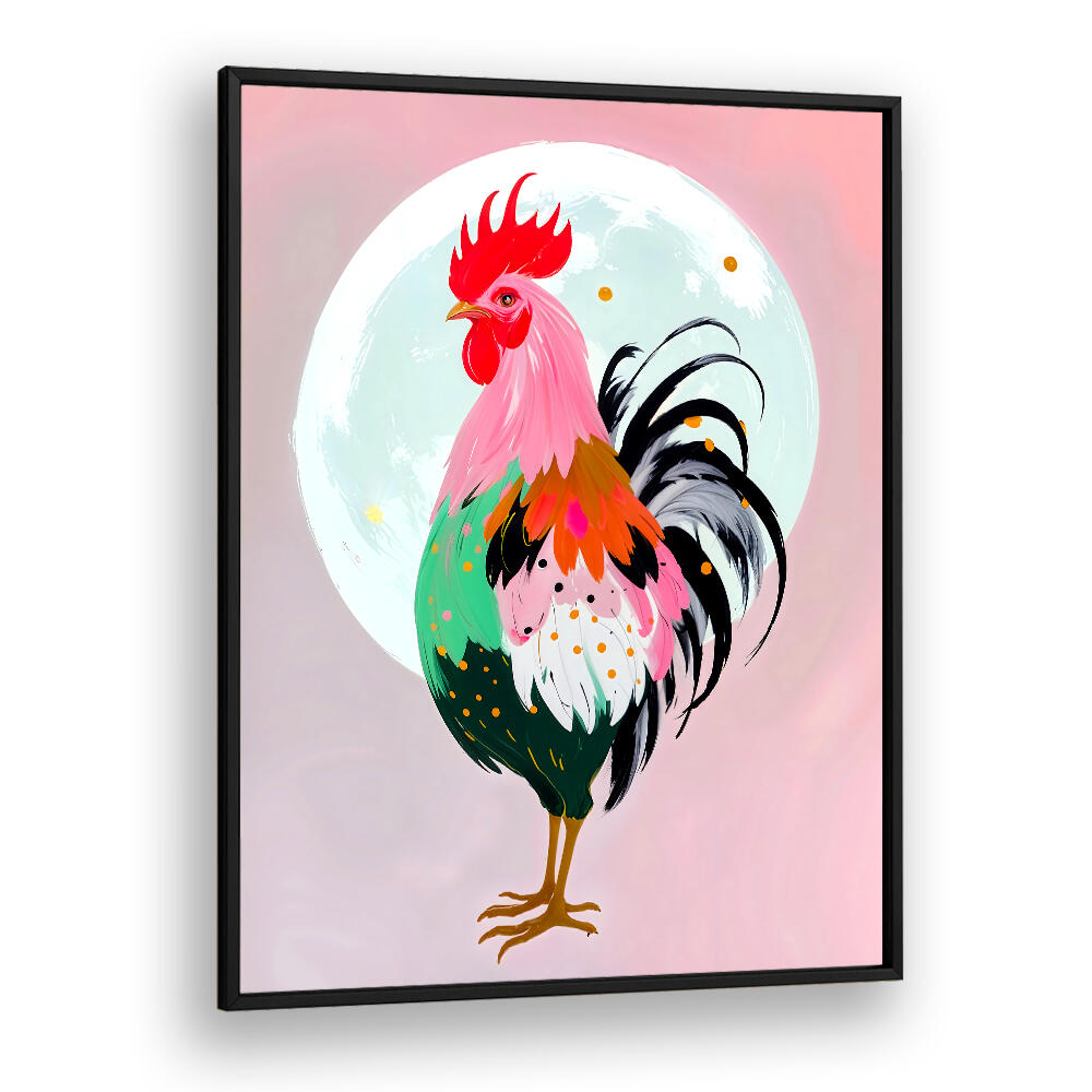 CHARM NEVER HURT A ROOSTER , ANIMAL PAINTINGS