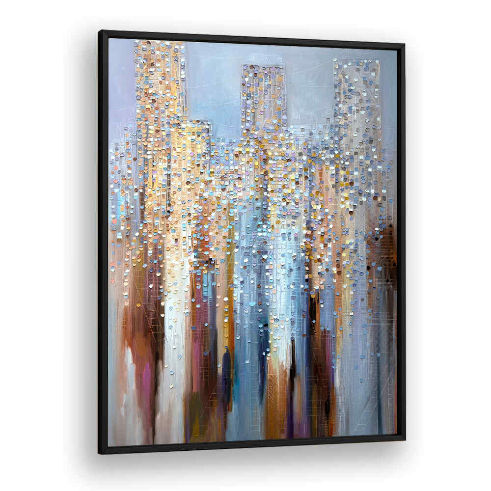 CITY IN THE CLOUDS , MODERN IMPRESSIONISM PAINTINGS