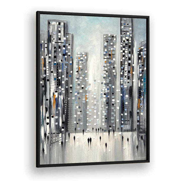CITY REFLECTIONS , MODERN IMPRESSIONISM PAINTINGS