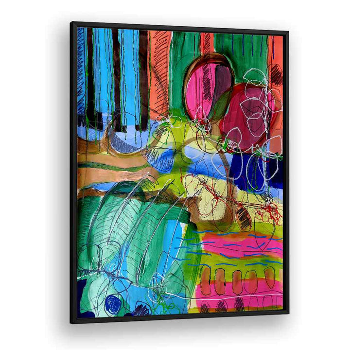 Vibrant COMPOSITION FOR A SUNDAY MORNING, ABSTRACT PAINTINGS, blending earthy tones for a tranquil living space.