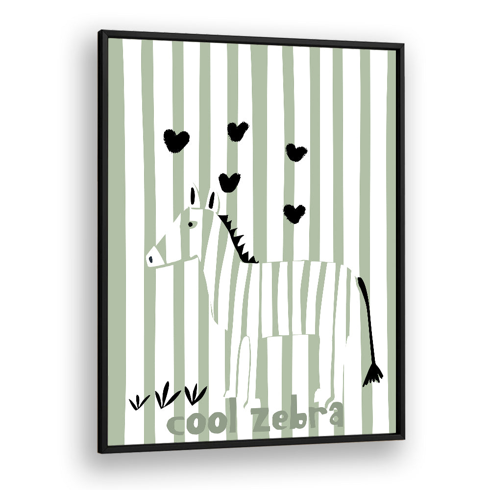 COOL ZEBRA WITH HEARTS