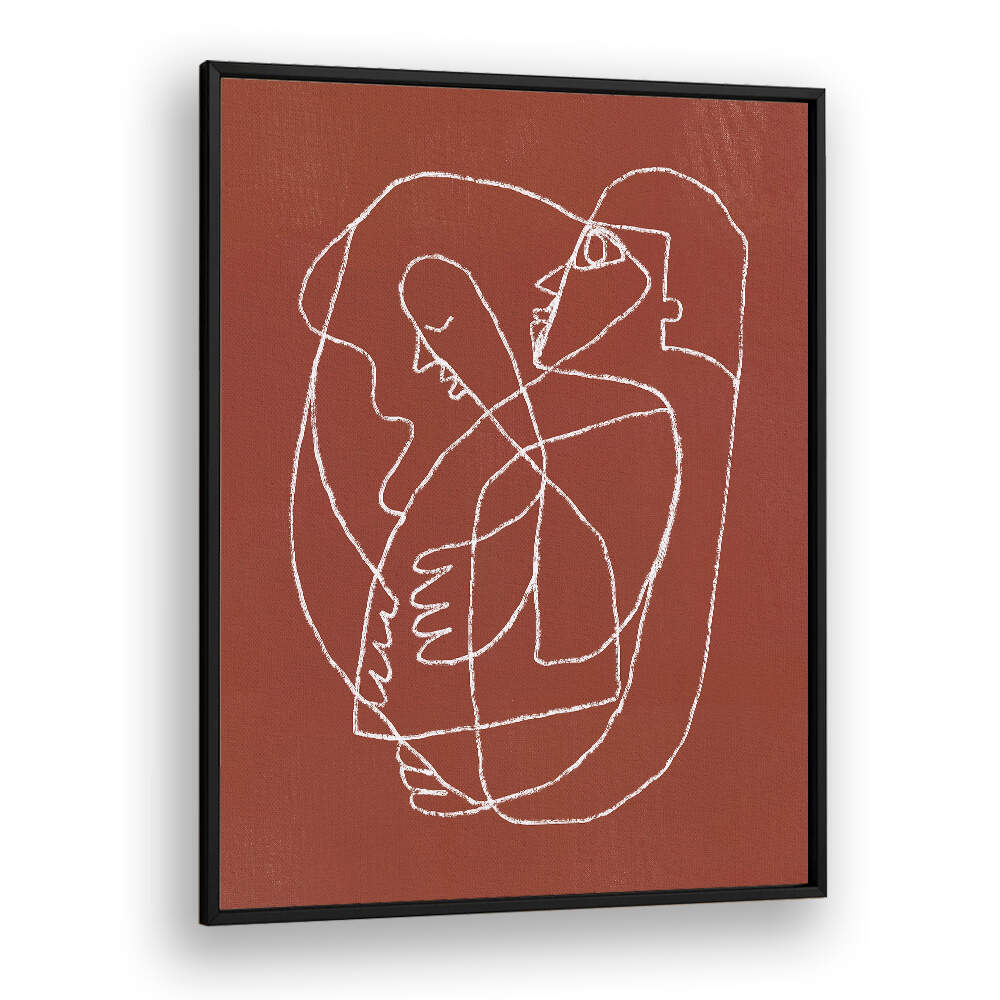COUPLE HUGGING , LINE ART PAINTINGS