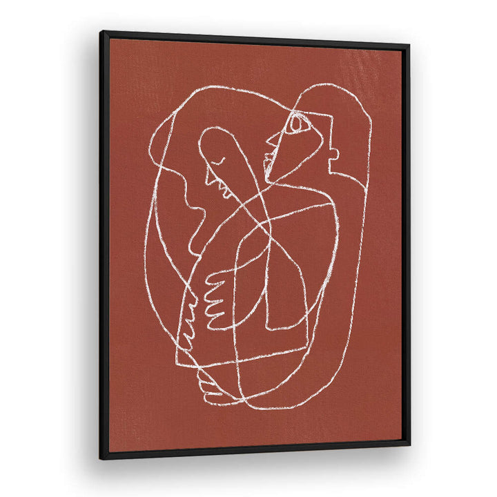 COUPLE HUGGING , LINE ART PAINTINGS