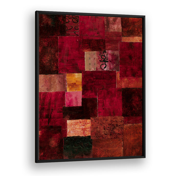 CRIMSON PATCHWORK ABSTRACT