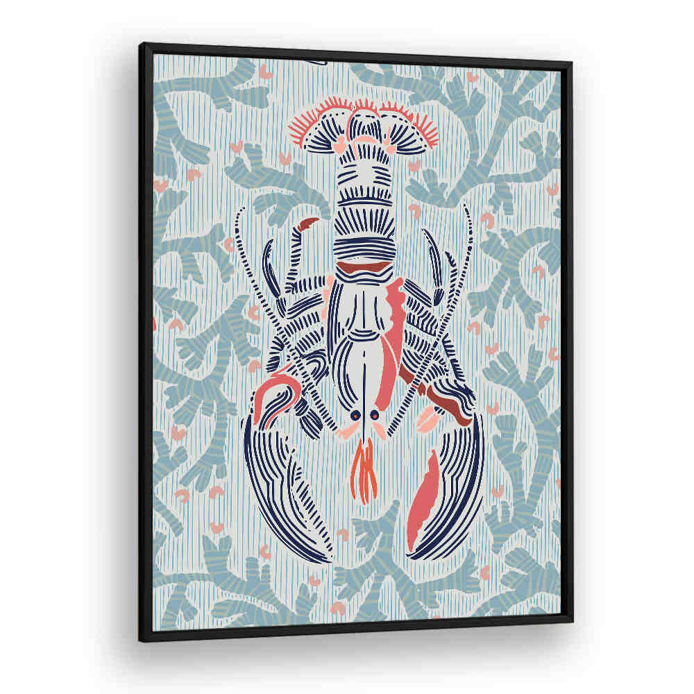 Elegant CRUSTACEAN CORE MINT, BAR art piece, perfect for enhancing any cafe or bar ambiance.