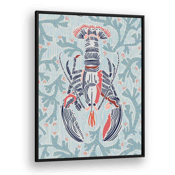 Elegant CRUSTACEAN CORE MINT, BAR art piece, perfect for enhancing any cafe or bar ambiance.