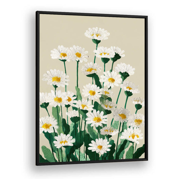 DAISY MEADOW MORNING , FLORAL FLOWER PAINTINGS
