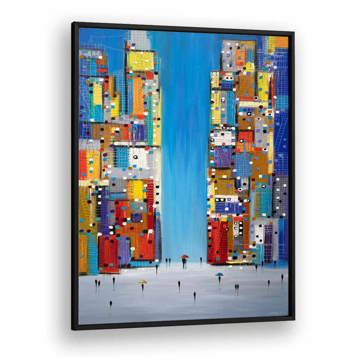 DAY IN THE CITY , MODERN IMPRESSIONISM PAINTINGS