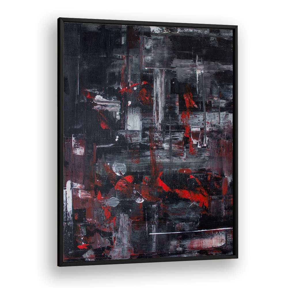 DYNAMIC RED CITYSCAPE ABSTRACT