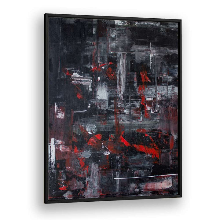 DYNAMIC RED CITYSCAPE ABSTRACT