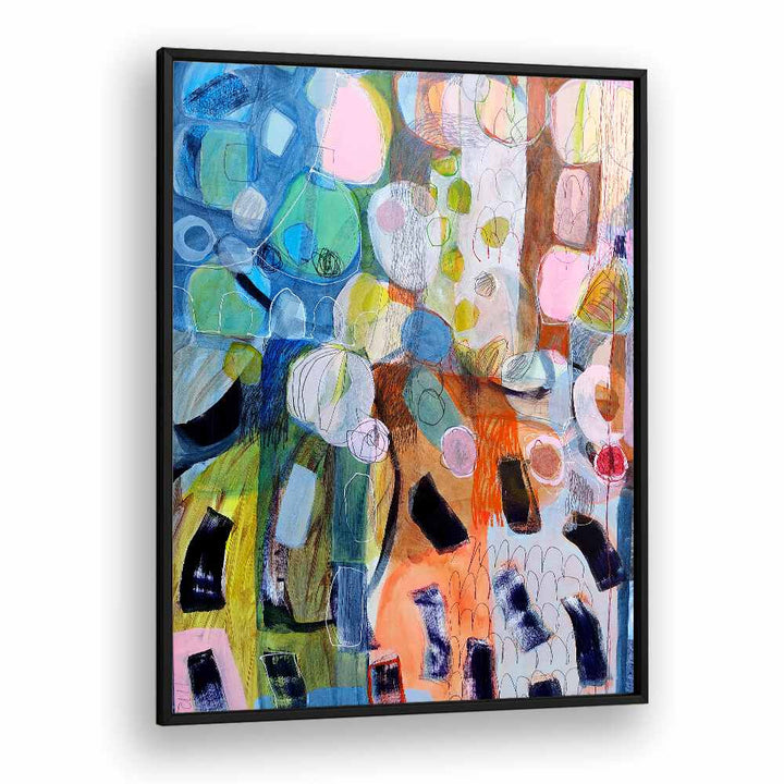Elevate your decor with ELEMENTS ORGANISEES V, ABSTRACT PAINTINGS featuring vibrant colors and dynamic brushwork.
