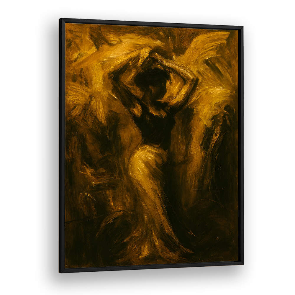 FIGURE IN THE INFERNO , EXPRESSIONISM PAINTINGS