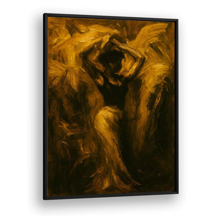 FIGURE IN THE INFERNO , EXPRESSIONISM PAINTINGS