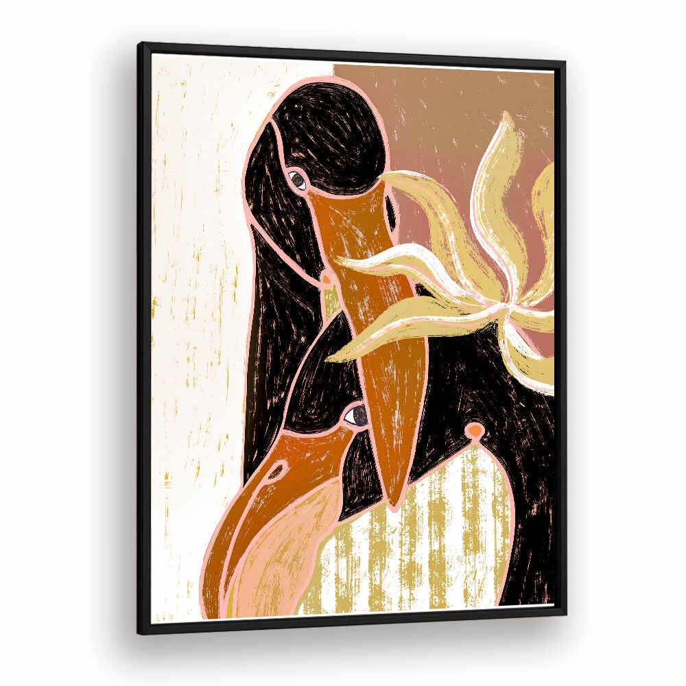 FLAMINGO HARP DUET II , ANIMAL PAINTINGS