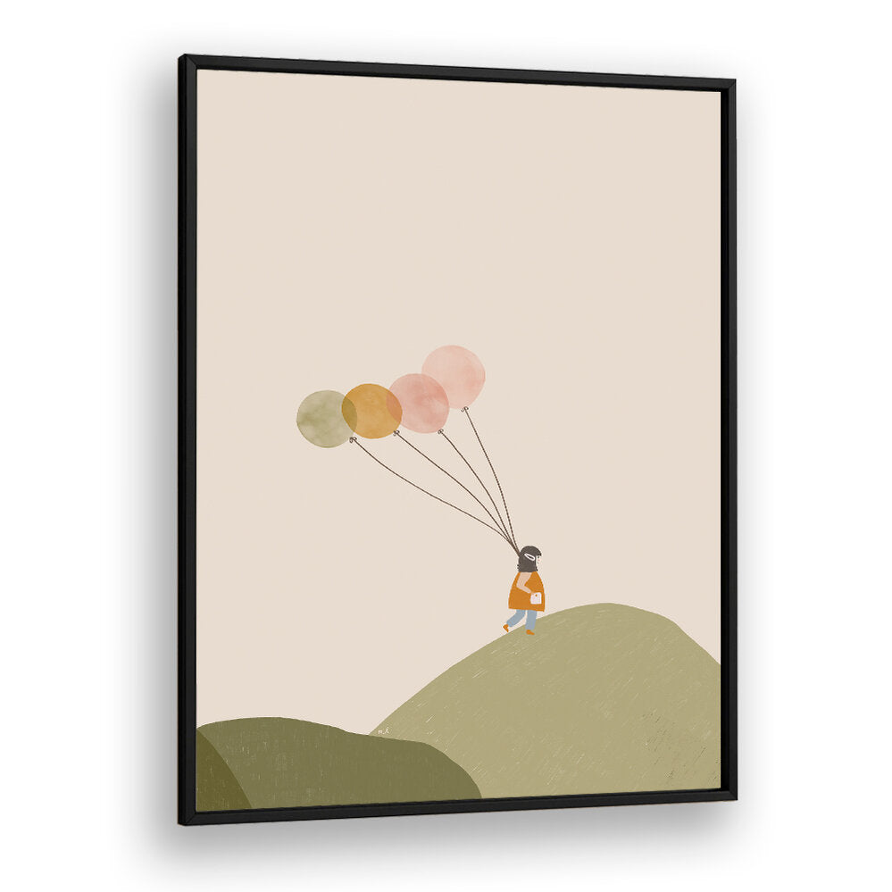 GIRL AND HER BALLOONS , KIDS ROOM PAINTINGS