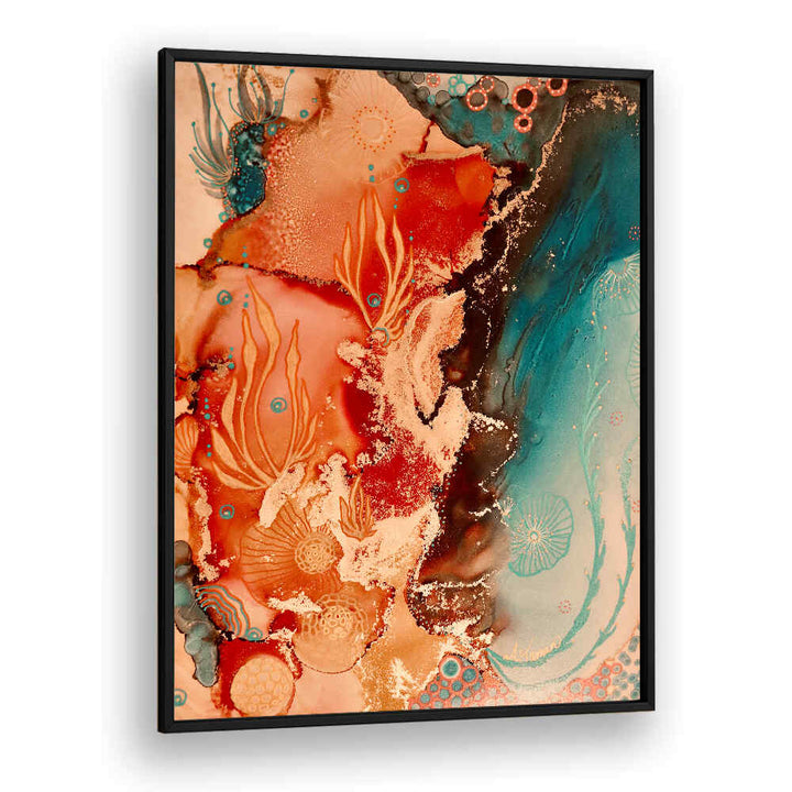 Vibrant colors swirl in this GLORIOUS REEF, BEACH PAINTINGS artwork, perfect for enhancing coastal decor.