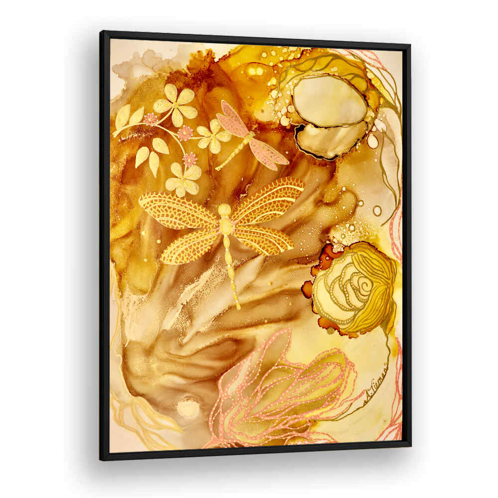 Vibrant GOLDEN DRAGONFLIES, KIDS ROOM PAINTINGS bring imagination to life in your child's space. Perfect for decor!