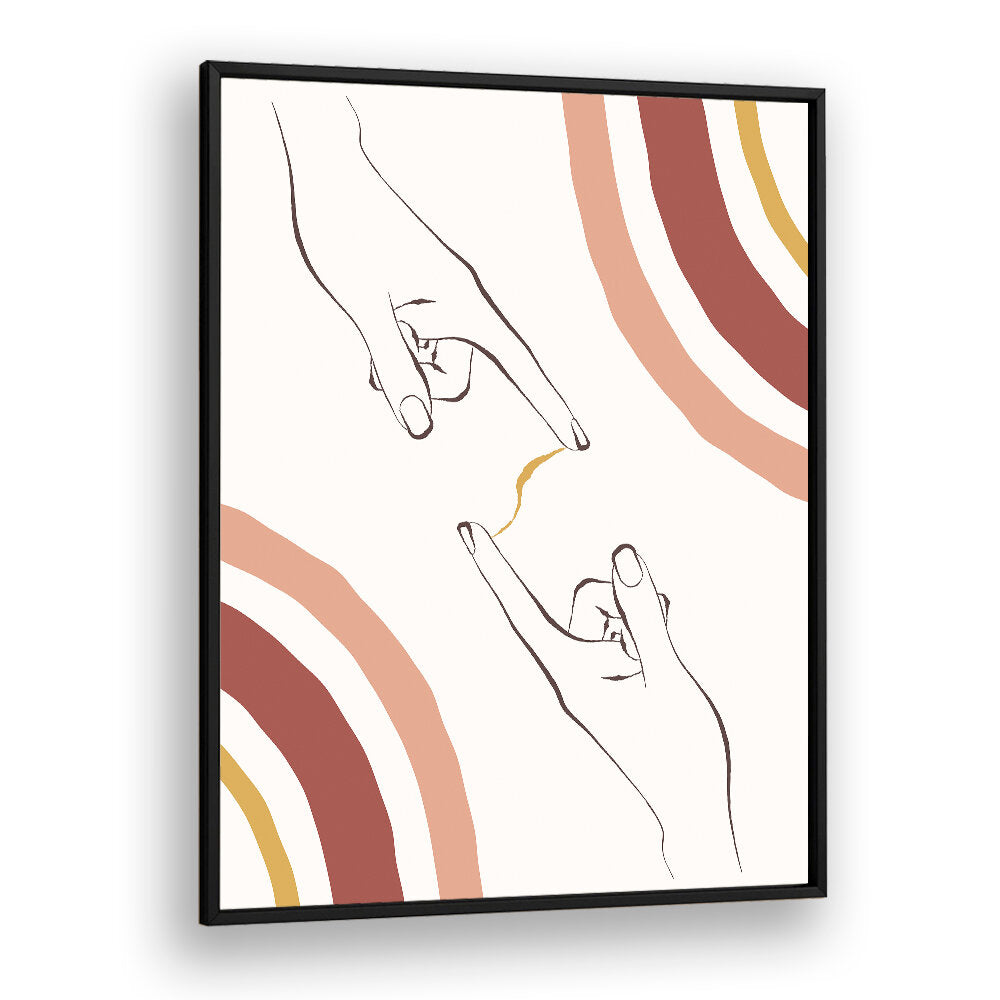 HANDS CONNECT , BOHO ART PAINTINGS
