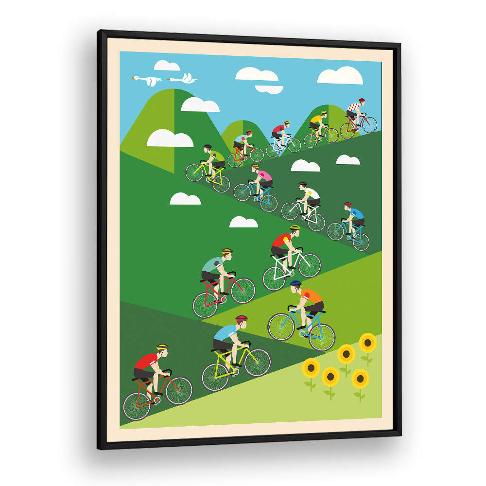 HILL CLIMB CYCLING , SPORTS POSTERS
